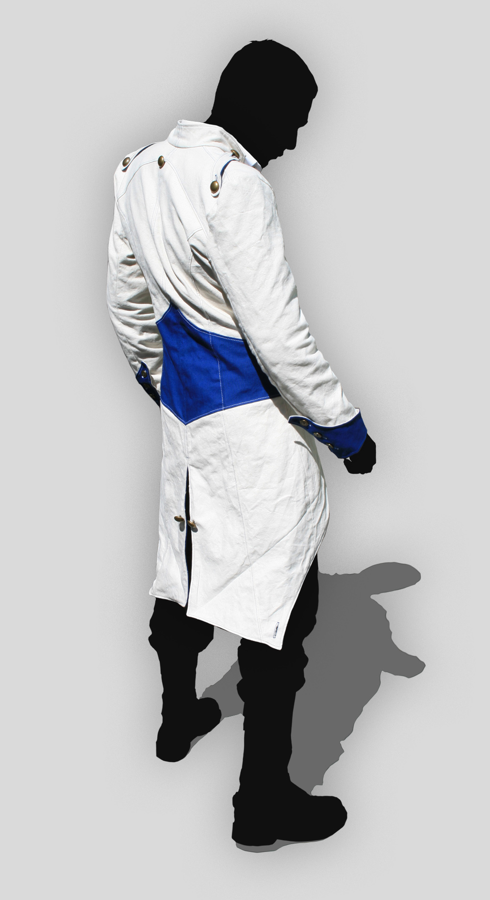 Game Costume Assassin's Creed III White and Blue Hoodie Cosplay Costume - Click Image to Close